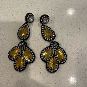 Elegant Gold and Silver Drop Earrings